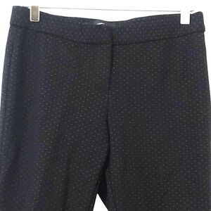 Amanda & Chelsea Ankle Pants Size 6 Black White Slim Stretch Dots Flat Front